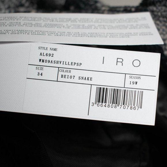 IRO Ashville Snake Embossed Leather Moto Jacket - Picture 7 of 9